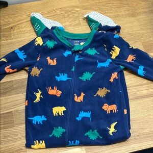 💚 5 for $20/ Carter's Blue Dinosaur Pajama Onesie